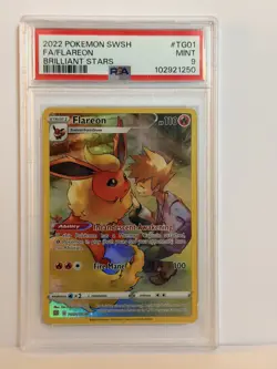 2022 Pokemon SWSH FA Flareon Brilliant Stars #TG01 PSA Graded Mint 9 - Image 1