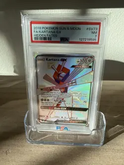 2019 POKEMON SUN & MOON FA/KARTANA GX HIDDEN FATES PSA 9 - Image 1