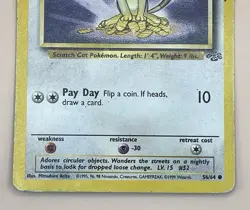 Meowth 56/64 - Jungle Set 1999 WOTC - MP - Pokemon TCG - Image 4