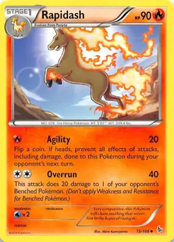 Rapidash 15/106 XY Flashfire Pokemon 005994 - Image 1
