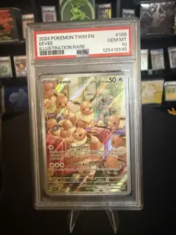 2024 Pokemon Twilight Masquerade Eevee 188/167 PSA 10 Gem Mint Illustration Rare - Image 1