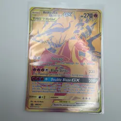 Pokemon TCG Reshiram Charizard GX Sun & Moon SM247 Holo Promo Card Lp Condition - Image 1