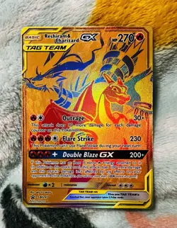 Pokemon TCG Reshiram & Charizard GX SM247 Sun & Moon Promo Card - Image 1