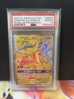Pokemon TCG Reshiram & Charizard GX Sun & Moon SM247 Holo Promo PSA 10 - Image 1