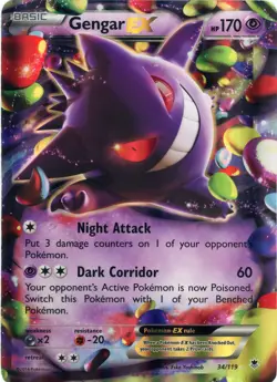 Pokemon TCG Gengar EX (OVERSIZED) 034/119 Jumbo Cards Holo - Image 1