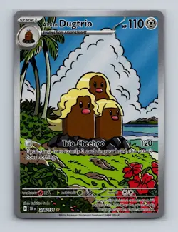 Alolan Dugtrio 208 2024 Pokemon Surging Sparks Illustration Rare Card NM+ - Image 1