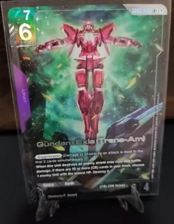 [ENGLISH] Gundam Card Game Gundam Exia (Trans-Am) GD03-049 LR+ Alt Art Foil - Image 1