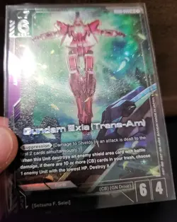 [ENGLISH] Gundam Card Game Gundam Exia (Trans-Am) GD03-049 LR+ Alt Art Foil - Image 2