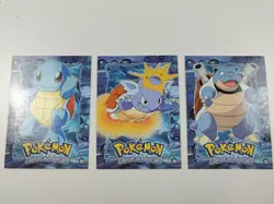 Topps Pokemon Squirtle Wartortle Blastoise E7 E8 E9 Movie Cards Non Holo - Image 1