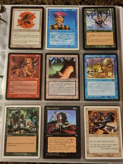 Vintage Magic The Gathering Binder Collection Card Lot MTG 1993-2003 Rares - Image 1