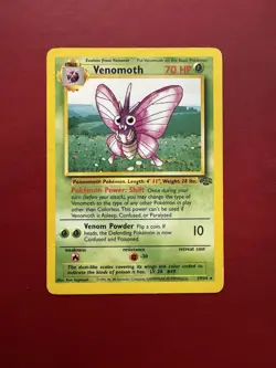 Venomoth 29/64 Non Holo Rare Jungle Pokemon Card HP - Image 1