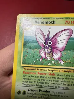 Venomoth 29/64 Non Holo Rare Jungle Pokemon Card HP - Image 3