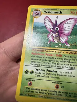Venomoth 29/64 Non Holo Rare Jungle Pokemon Card HP - Image 4