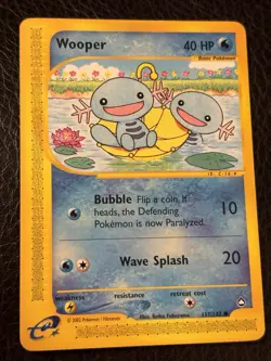 Pokemon TCG Aquapolis Wooper Card Regular, Common, 117/147 Series - Image 1