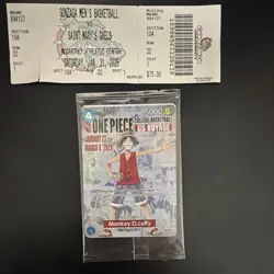 Bandai One Piece Card Game Promo Pack Monkey.D.Luffy College Basketball US Voya. - Image 1