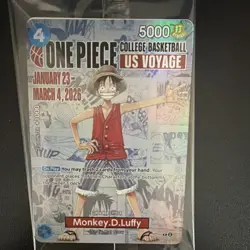 Bandai One Piece Card Game Promo Pack Monkey.D.Luffy College Basketball US Voya. - Image 3