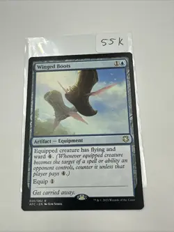 Mtg Winged Boots NM Adventures in the Forgotten Realms Commander #020 Rare Card - Image 1