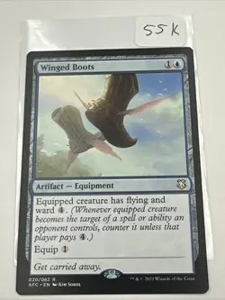 Mtg Winged Boots NM Adventures in the Forgotten Realms Commander #020 Rare Card - Image 2
