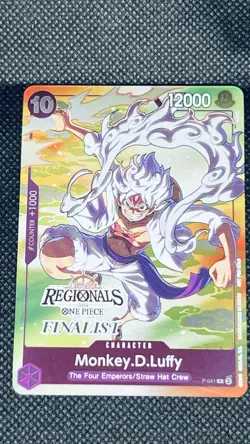 Monkey D Luffy Offline Regional 2024 Finalist P-041 LP One Piece Card English - Image 1
