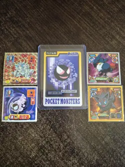 Pokemon Carddass Pocket Monster Vintage Lot With Vintage Japanese Amada Stickers - Image 1
