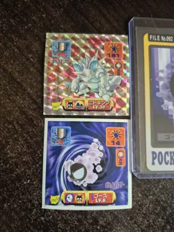 Pokemon Carddass Pocket Monster Vintage Lot With Vintage Japanese Amada Stickers - Image 2