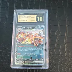 Pokemon Charizard ex CGC 10 Sv3 Ruler of the Black Flame 066/108 Holo Double Ra. - Image 1
