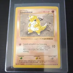 Pokemon TCG Sandshrew Base Set Shadowless 62/102 RB3 - Image 1