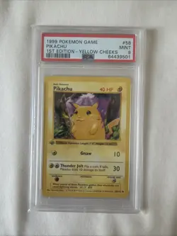 1999 POKEMON GAME #58 PIKACHU 1ST EDITION-YELLOW CHEEKS - Image 1