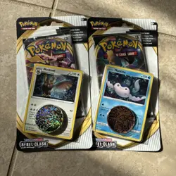 x2 Pokemon TCG: Sword & Shield Rebel Clash Checklane Blisters: Noctowl & Mantine - Image 1