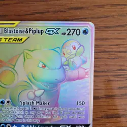 Pokemon Blastoise & Piplup Tag Team GX Sun & Moon Cosmic Eclipse 253/236 NM/M - Image 3