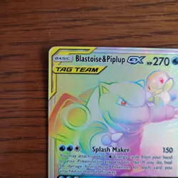 Pokemon Blastoise & Piplup Tag Team GX Sun & Moon Cosmic Eclipse 253/236 NM/M - Image 4