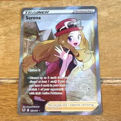 Pokemon TCG Serena 193/195 Full Art Trainer Silver Tempest NM - Image 1