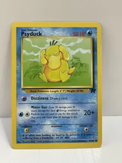 Pokemon WOTC TCG Vintage Psyduck 65/82 Team Rocket Regular LP - Image 1