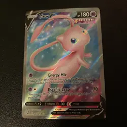 Mew V Full Art Ultra Rare 250/264 Holo Pokemon TCG Fusion Strike English Card - Image 1