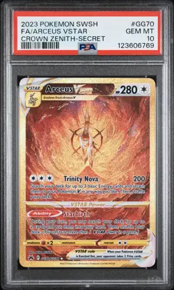 2023 POKEMON SWORD & SHIELD CROWN ZENITH SECRET FULL ART/ARCEUS VSTAR PSA 10 - Image 1