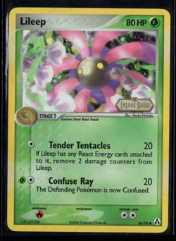 Lileep 56/92 Reverse Holo Stamped Legend Maker Pokemon TCG Near Mint - Image 1