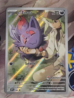 N's Zorua SVP 189 Pokemon Center Exclusive Stamp Promo NM - Image 1