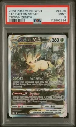 PSA 9 Leafeon VSTAR Galarian Gallery Alt Art GG35/GG70 Pokemon Crown Zenith Mint - Image 1