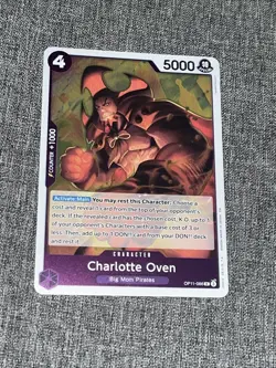 One Piece A Fist of Divine Speed Card OP11-066 Charlotte Oven NM - Image 1