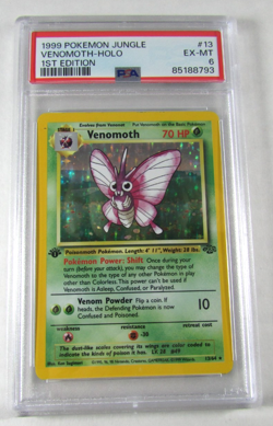 1999 Pokemon Jungle VENOMOTH HOLO 1st Edition 13/64 PSA 6 EX-MT - Image 1
