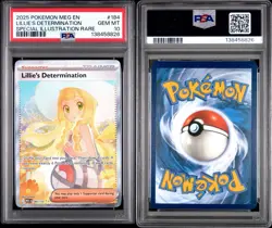 2025 Pokemon Mega Evolution Base #184 SIR Lillie's Determination PSA 10 - Image 3