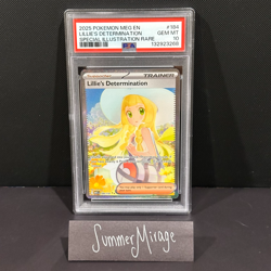 2025 Pokemon Mega Evolution Base #184 SIR Lillie's Determination PSA 10 Gem Mint - Image 1