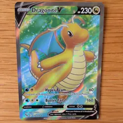 DRAGONITE V 076/078 POKEMON CARD (POKEMON GO SET) FULL ART HOLO - Image 1