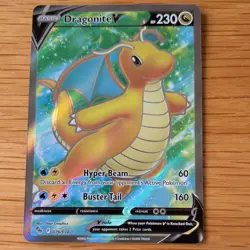 DRAGONITE V 076/078 POKEMON CARD (POKEMON GO SET) FULL ART HOLO - Image 2