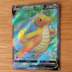 DRAGONITE V 076/078 POKEMON CARD (POKEMON GO SET) FULL ART HOLO - Image 4