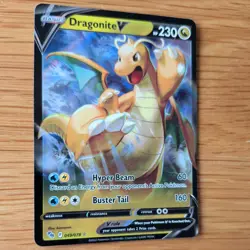 DRAGONITE V 049/078 POKEMON CARD (POKEMON GO SET) HALF ART HOLO - Image 3