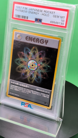 Swirl PSA 10 Rainbow Energy Team Rocket Gang Holo 1997 Japanese Pokemon Card - Image 2
