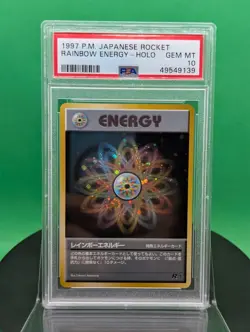 Swirl PSA 10 Rainbow Energy Team Rocket Gang Holo 1997 Japanese Pokemon Card - Image 3
