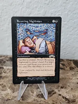Vintage 1998 MTG Exodus Recurring Nightmare Card Near Mint Magic The Gathering - Image 2