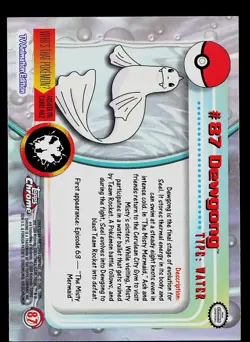 Pokemon Card - Dewgong Topps Chrome TV Animation Edition 87 Rays Holo - Image 2